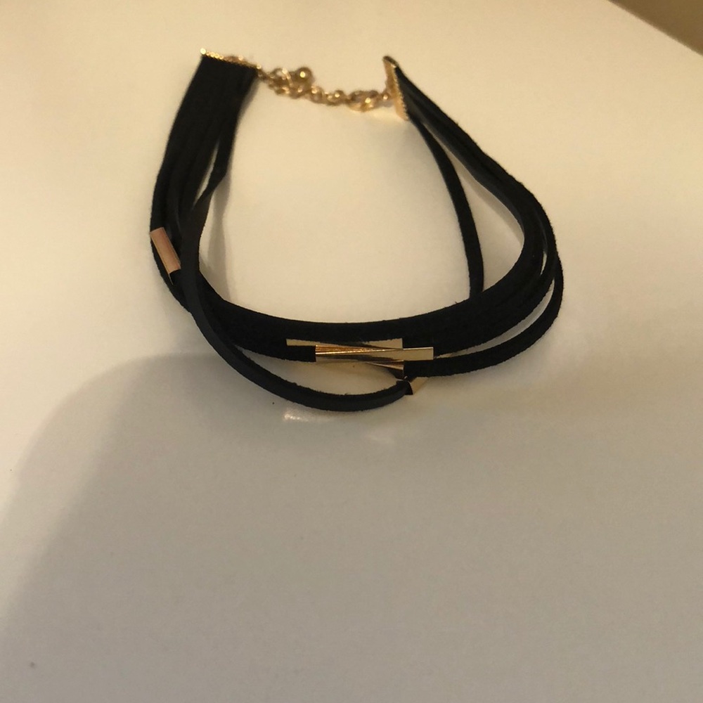 Black and gold choker